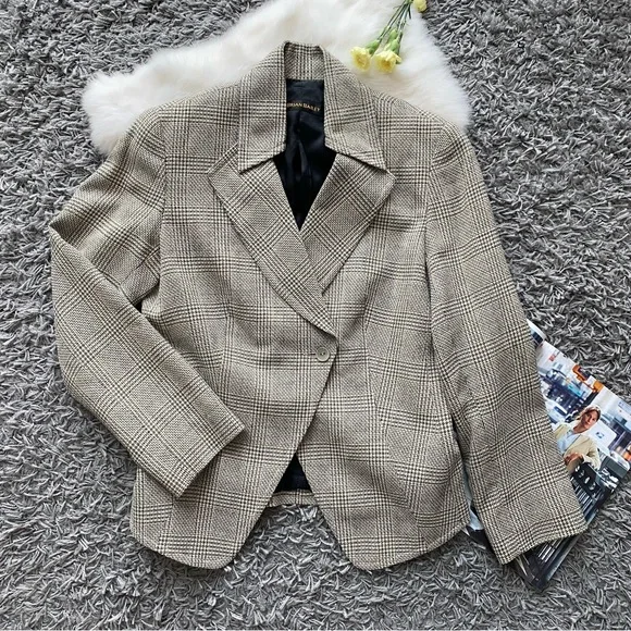 Brian Bailey Plaid Wool Blazer - Picture 1 of 10